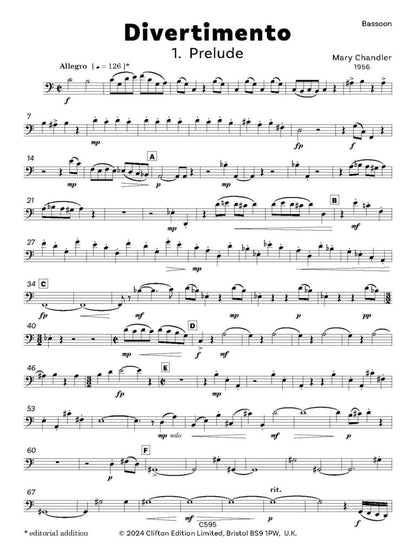 Chandler Mary Divertimento for reed trio - Digital Download