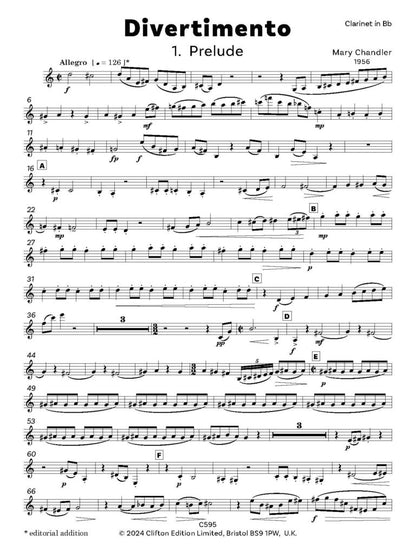 Chandler Mary Divertimento for reed trio - Digital Download