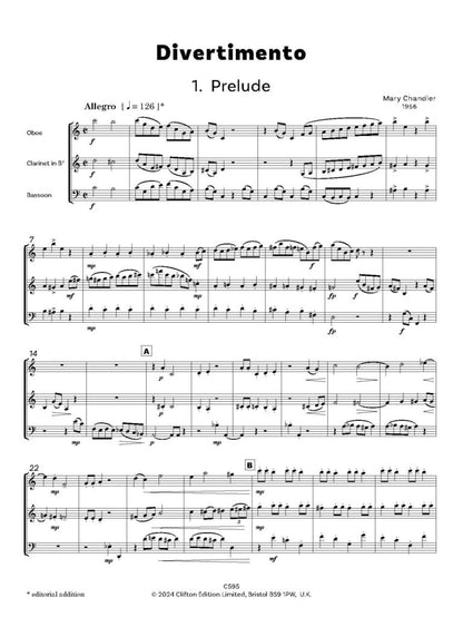 Chandler Mary Divertimento for reed trio - Digital Download