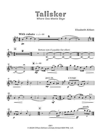 Aitken, Elizabeth - Talisker Where Sea Meets Skye for oboe trio - Digital Download