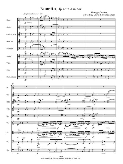 Onslow, George - Nonet Op.7 in A minor (Score) - Digital Download