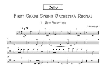 Widger, John - First Grade String Orchestra Recital Nine easy pieces for grade one string players with easy open string parts- Digital Download