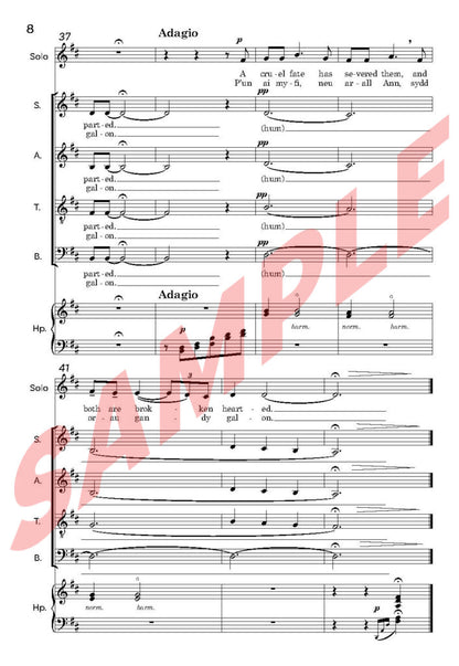 Bugeilio’r Gwenith Gwyn.Soprano Soloist with SATB and Harp/Piano   - Digital Download