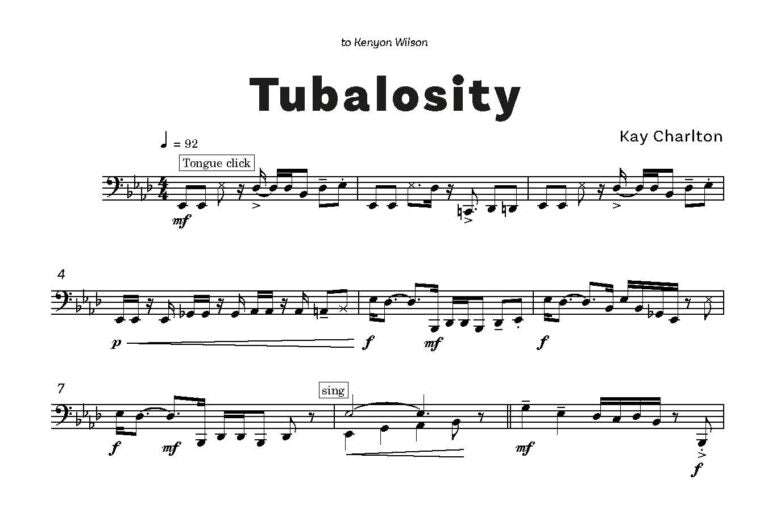 Charlton, Kay : Tubalosity for solo tuba - Digital Download