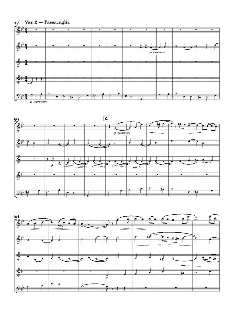 Stubbs, Duncan - Antique Variations for wind quintet - Digital Download