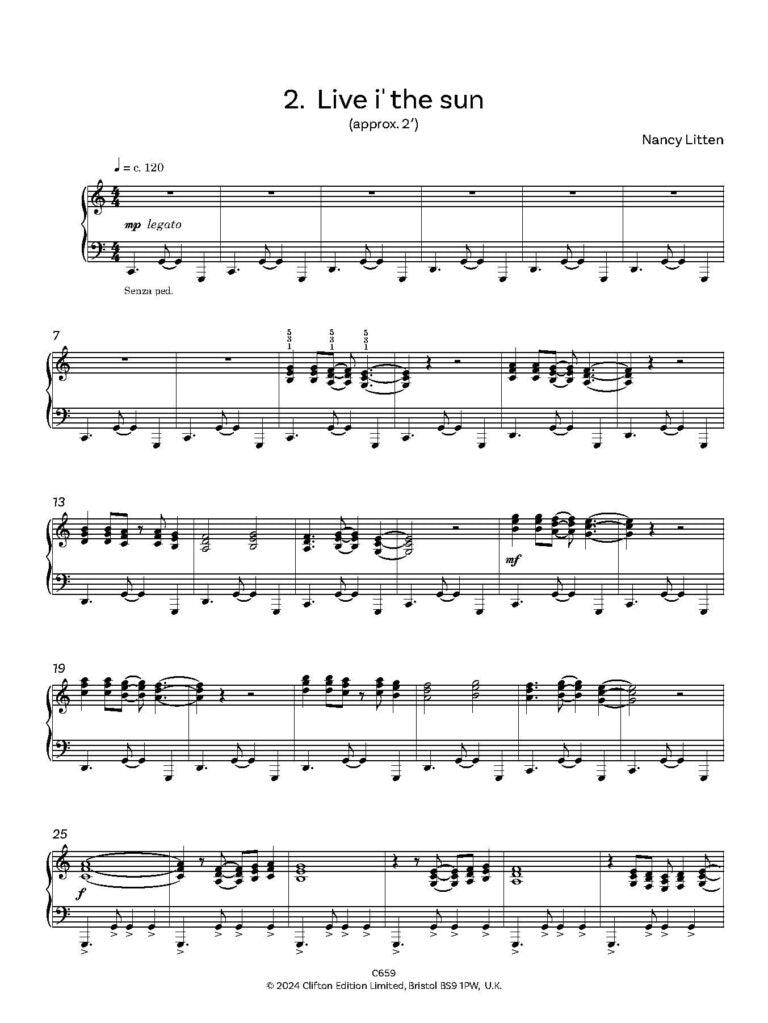 Litten, Nancy -These Sweet Days A Piano Album Inspired by Poetry for solo piano - Digital Download