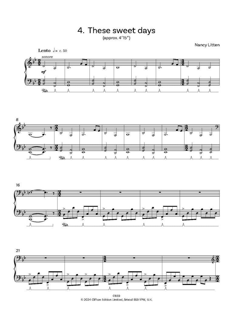 Litten, Nancy -These Sweet Days A Piano Album Inspired by Poetry for solo piano - Digital Download