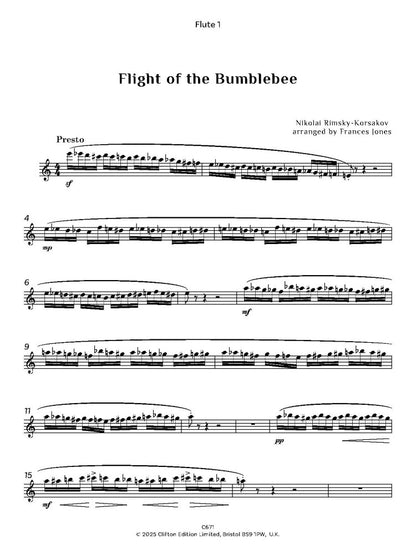 Rimsky-Korsakov, Nikolai: The Flight of the Bumble Bee, arr. Flute Quartet. - Digital Download