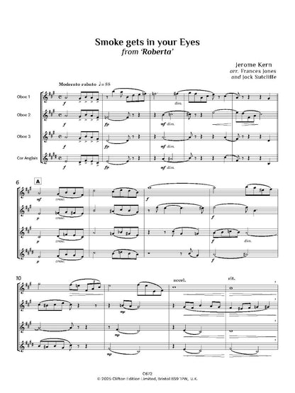 Kern, Jerome: Smoke Gets in your Eyes, arr. Three Oboes and Cor Anglais - Digital Download