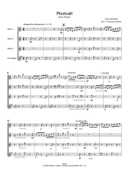 Delibes, Léo: ‘Pizzicati’ from Sylvia, arr. Three Oboes & Cor Anglais. - Digital Download