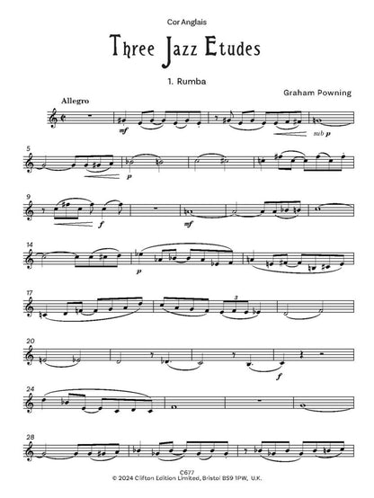 Powning, G - Three Jazz Etudes for Oboe trio - Digital Download