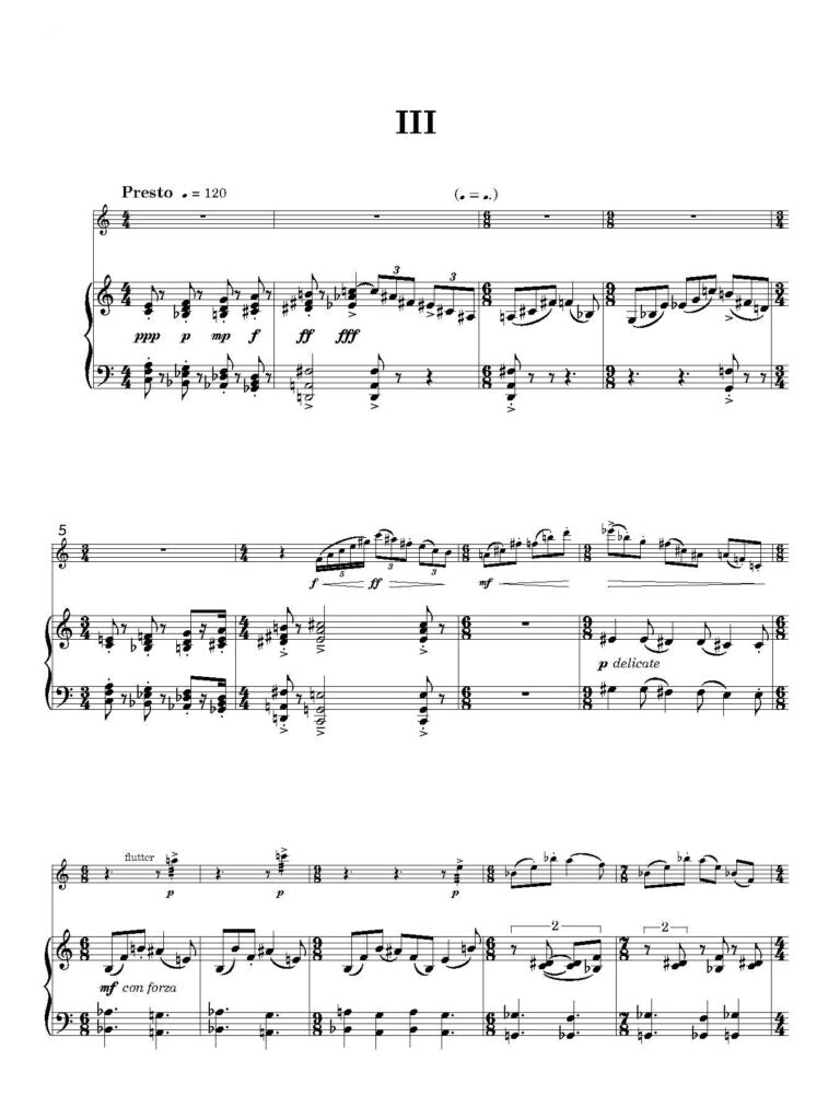 Goddard , M - Sonatina for flute and piano