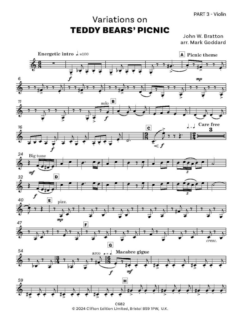 Variations on Teddy Bears’ Picnic - Flexible Wind Ensemble - Digital Download