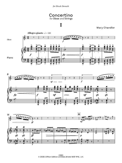 Chandler Mary  ed: Kristin  - Concertino (Piano Reduction) - Digital Download