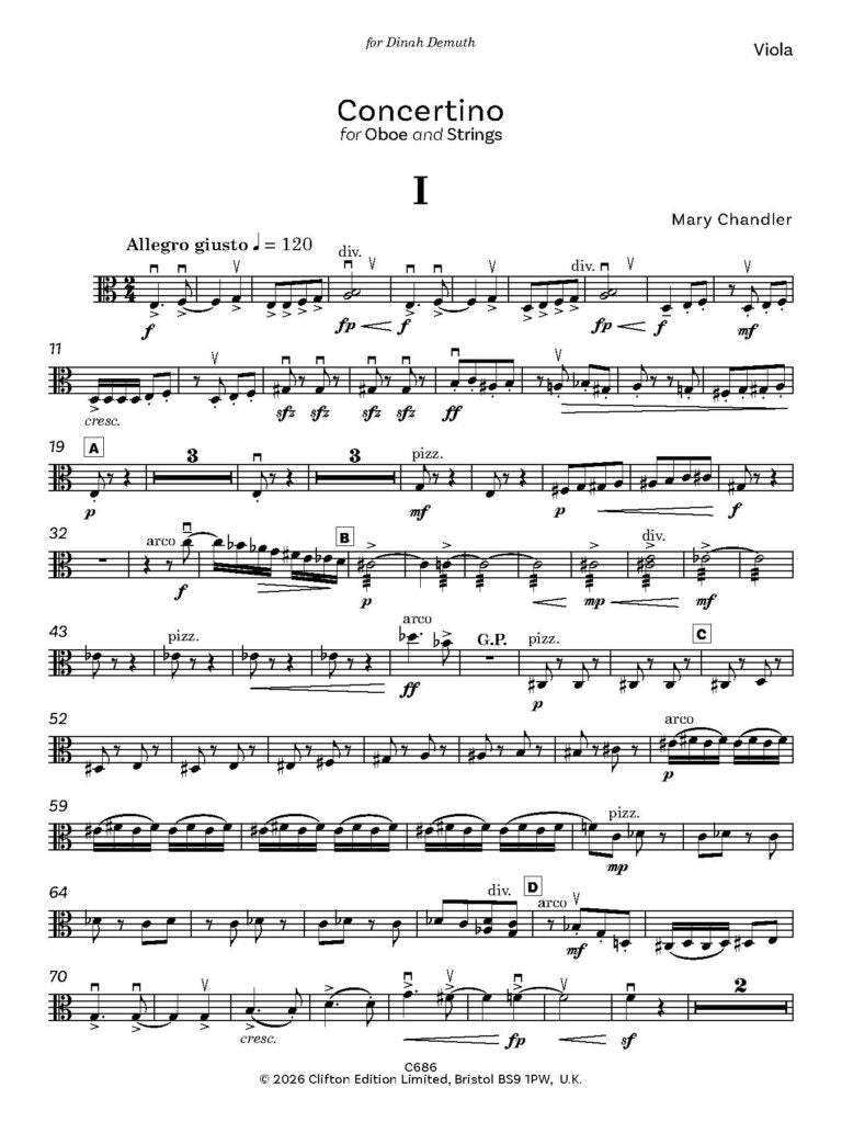 Chandler Mary  ed: Kristin  - Concertino (Score and Parts) - Digital Download