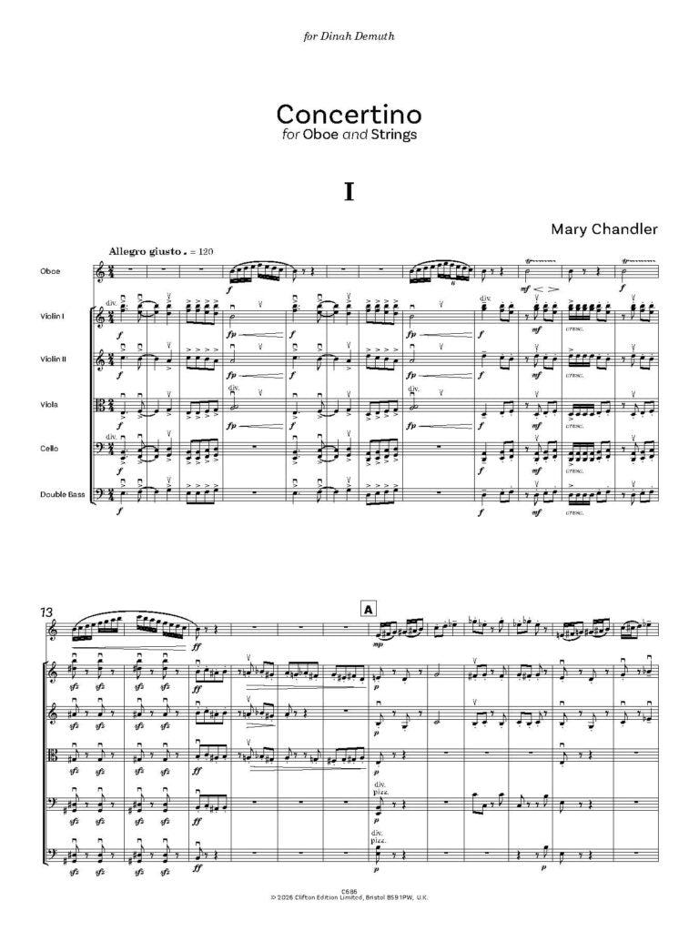 Chandler Mary  ed: Kristin  - Concertino (Score and Parts) - Digital Download