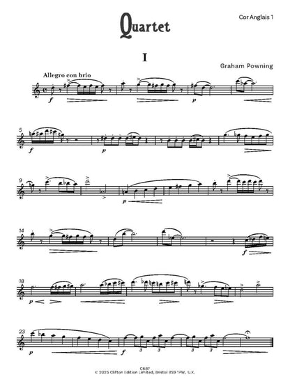 Powning, Graham - Quartet for 4 Cors Anglais - Digital Download