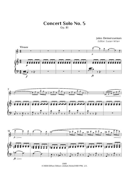 Demersseman  - The Concert Solos Nos. 4-6 (Opp. 80-82) - Digital Download