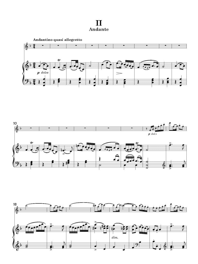 Demersseman  - Sonata No 2 for flute and piano - Digital Download