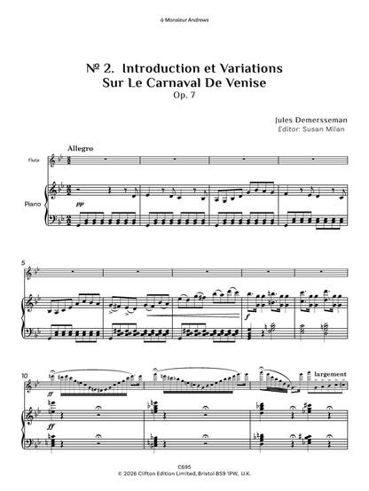 Jules Demersseman ed. Susan Milan Showpieces Vol 1 for flute and piano - Digital Download