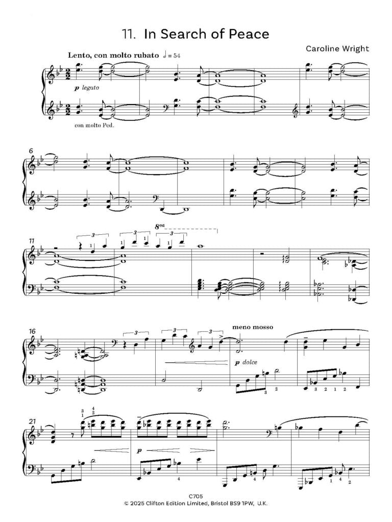 Wright, Caroline - Onwards and Upwards for solo piano - Digital Download