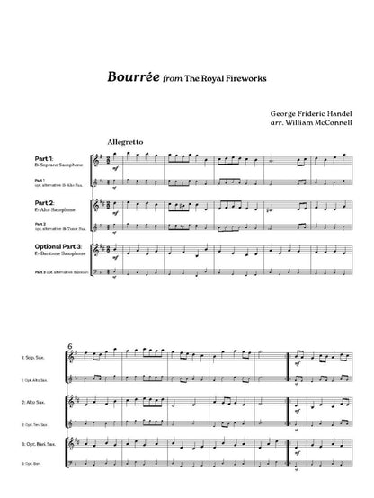 Baroque Saxes: Book 1 for two/three Saxophones (Grade 1) - Digital Download