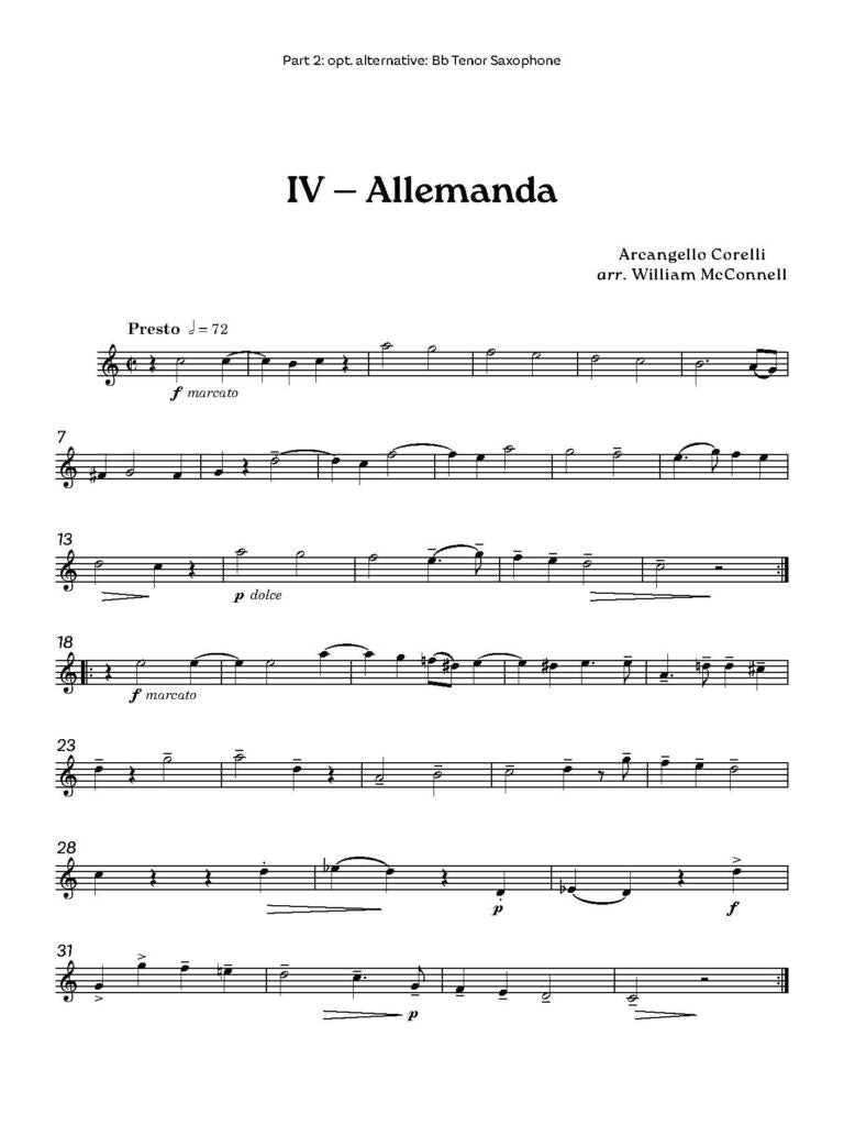 Baroque Saxes: Book 3 for two/three Saxophones (Grade 3+) - Digital Download