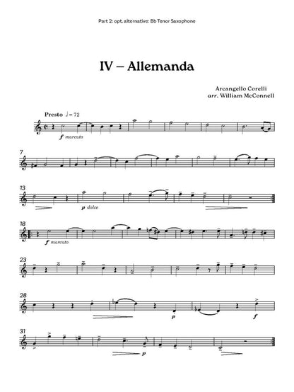 Baroque Saxes: Book 3 for two/three Saxophones (Grade 3+) - Digital Download