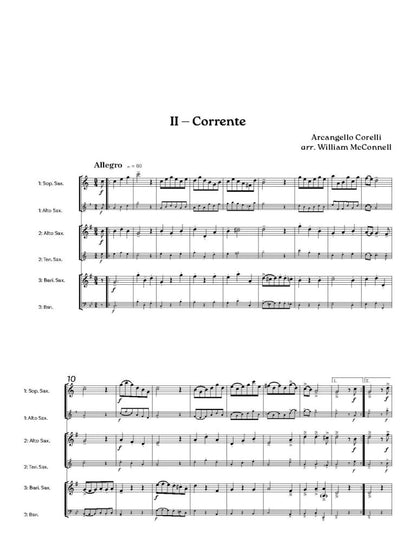 Baroque Saxes: Book 3 for two/three Saxophones (Grade 3+) - Digital Download