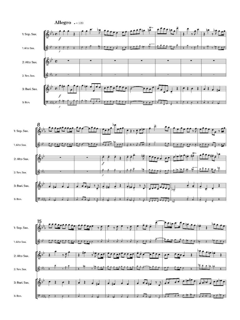 Baroque Saxes: Book 7 for two/three Saxophones (Grade 7+) - Digital Download