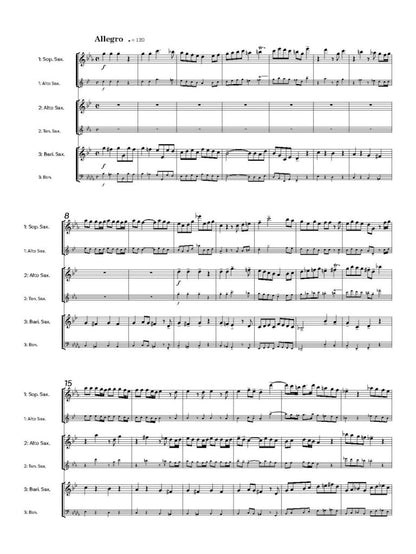 Baroque Saxes: Book 7 for two/three Saxophones (Grade 7+) - Digital Download