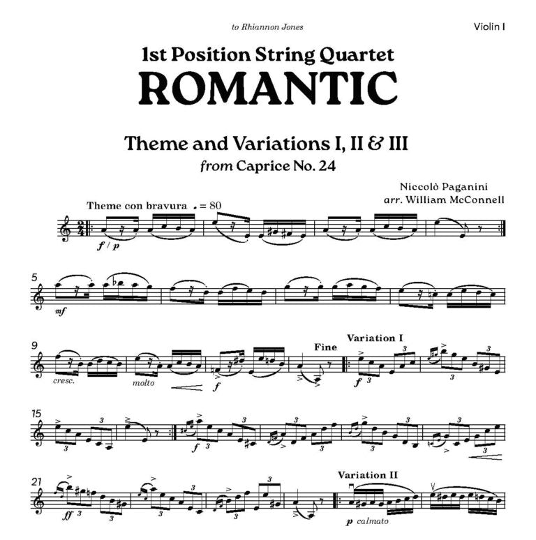 String Quartet Positioning 1st Position String Quartet: Romantic - Digital Download – Syrinx Music