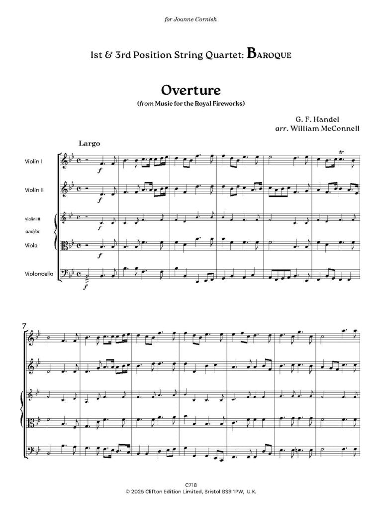 1st & 3rd Position String Quartet: Baroque - Digital Download