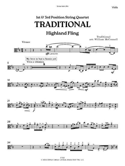 1st & 3rd Position String Quartet: Folk. “Highland Fling” - Digital Download