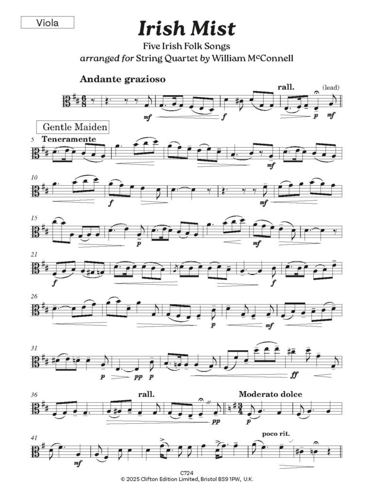 Irish Mist for String Quartet:  - Digital Download