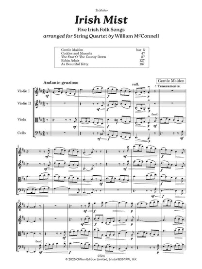 Irish Mist for String Quartet:  - Digital Download
