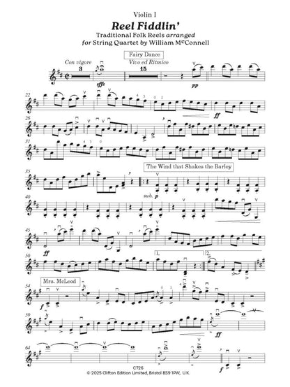 Reel Fiddlin’ Traditional Reels arranged for String Quartet - Digital Download