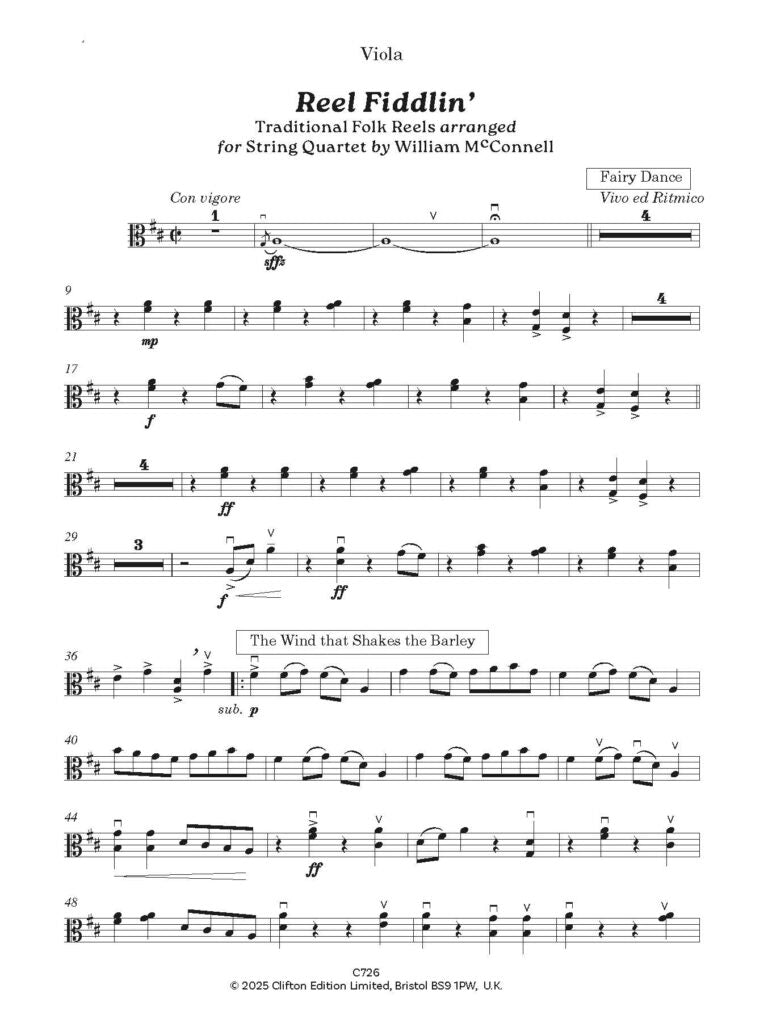 Reel Fiddlin’ Traditional Reels arranged for String Quartet - Digital Download