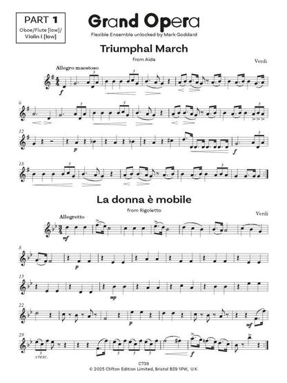 Grand Opera Four Operatic Favourites for flexible ensemble - Digital Download