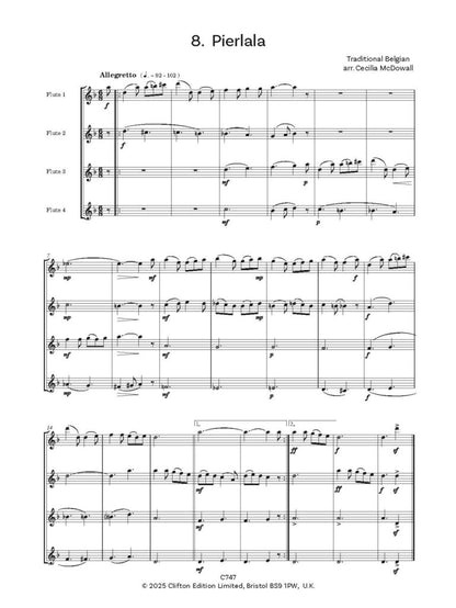 Eight Folk Songs for Four Flutes arr Cecilia McDowall - Digital Download