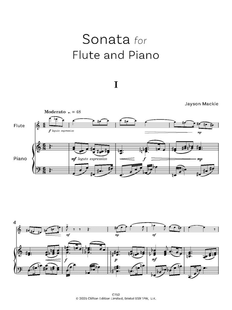 Mackie, Jason  - Sonata for Flute - Digital Download