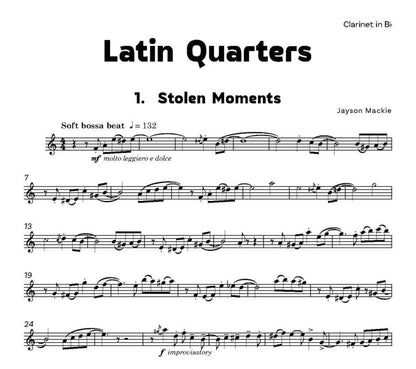 Mackie, Jayson - Latin Quarters for clarinet and piano - (Digital Download)