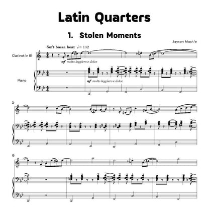 Mackie, Jayson - Latin Quarters for clarinet and piano - (Digital Download)