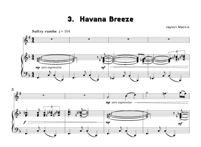 Mackie, Jayson - Latin Quarters for clarinet and piano - (Digital Download)