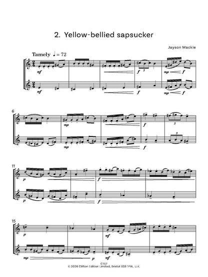 Mackie, Jayson - Caribbean Birds 7 Pieces for Two Flutes - Digital Download