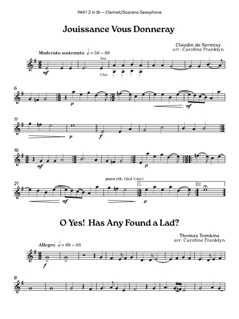 Magical Madrigals for Flexible Ensemble