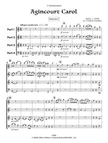 Agincourt Carol for Flexible Wind Ensemble