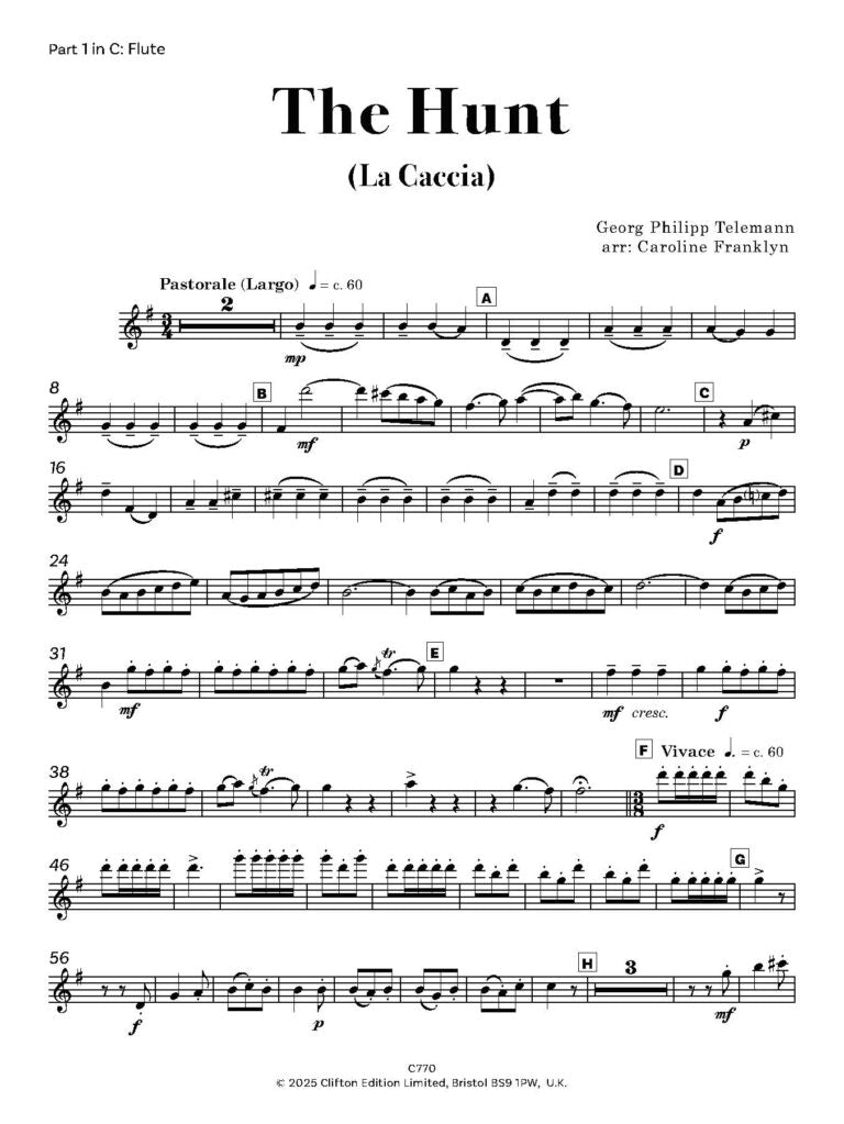 Telemann - The Hunt (La Caccia) for Flexible Wind Ensemble