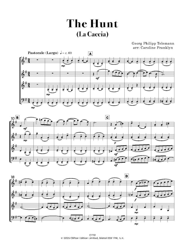Telemann - The Hunt (La Caccia) for Flexible Wind Ensemble