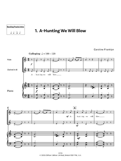 Two Boldly Blow Beginner Flute/Clarinet Duets with Optional Piano